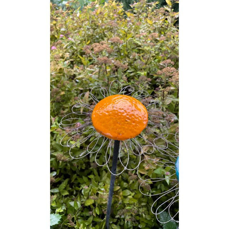 Kwiat ceramiczny żółty 20cm